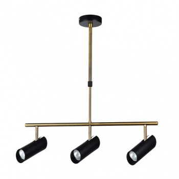 Distribuidor - Lâmpadas Diversas | Lâmpadas Modernas | LAMPARA MARRAKECH 3XGU10 NEGRO/CUERO REGX56X10 CM ORIENTABLE Ref: 154253009
